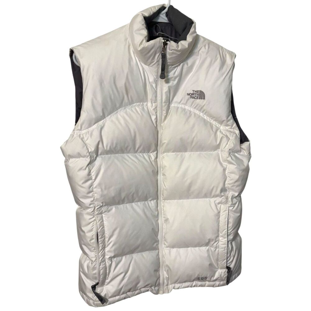 The North Face 550 Down Puffer Vest White Girls XL Youth Goose Down